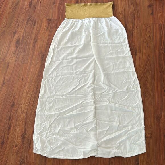 OH MY BOD Black label gold and cream strapless grecian style bathing suit cover- - Picture 5 of 5